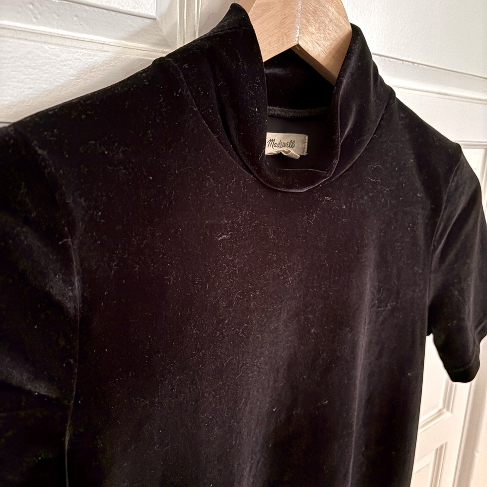 MADEWELL SHORT SLEEVE TURTLENECK SWEATER DRESS -- WOMENS XXS